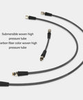 Carbon Fiber Woven Diving Hose With Dope High Pressure Precision displayed on white surface