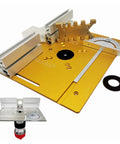 Badass Upgrade Aluminum Router Table Insert Plate Featuring Professional Miter And Tenon Gauges Plus Heavy Duty Fence for precision woodworking.