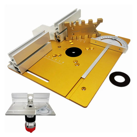 Top Shelf Aluminum Router Table Insert Plate With Kickass Miter Gauge Channel And Precision Tenon Fence for woodworking projects