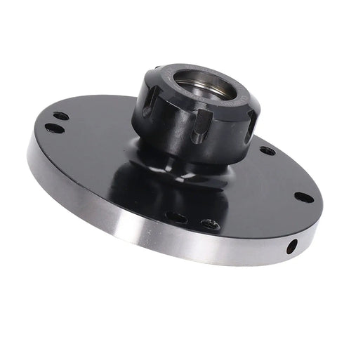Collet Lathe Chuck ER32 D125 with 0.005 accuracy in high hardness carbon steel, 7 hole fixture for CNC milling and engraving.