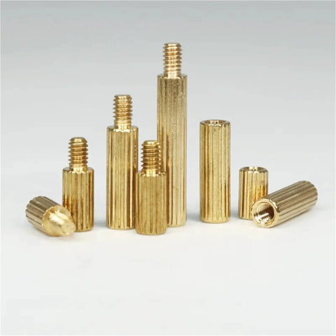 Brass Knurled Round Standoff Spacer Kit M2 Hex For DIY Electronics Includes Male To Female Female To Female And Round Spacers Ideal For PCBs Motherboards And Electrical Projects 390 Pcs, brass spacers