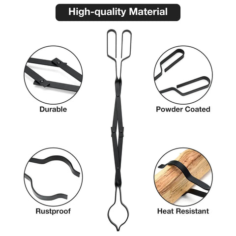 Built Tough Campfire Tongs With Smart Scissor Grip And Powder Coated Steel Frame This 26 Inch Log Grabber Handles Heavy Logs Safely While Keeping Your Backyard Blaze Fully Stocked Without Drama Or Cheap Tools