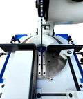 Knockout Shop Beast 4 HP 16 Inch Cold Cut Saw Shreds Steel And Aluminum Like Butter With Dual Speed Settings 220V 3 Phase Rig setup and adjustable vise.