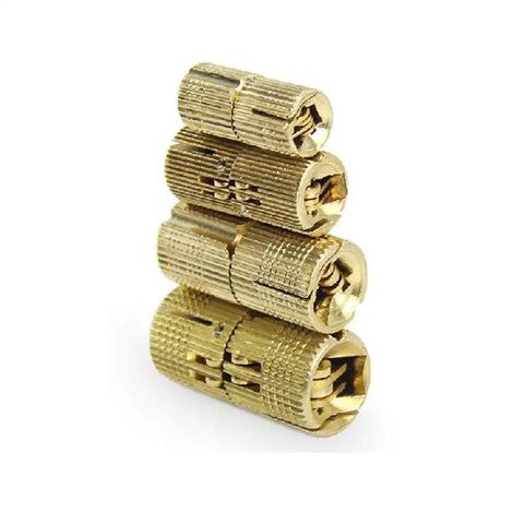 Barrel Hinges Set Of 5 Hidden Hinges For Cabinets And Small Boxes Brass 8mm To 18mm 180 Degree Swing Adjustable Screws For Precise Fit
