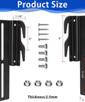 Four Piece Black Headboard Adapter Brackets Straight Shoot Install Bed Rail Hooks Adjustable Steel Connectors Built Different For Rock Solid Connections with installation hardware.