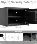 Heavy Duty Cabinet Safe Box With Lock Black Compact Home Safe For Cash And Valuables Small Safe For Home Security