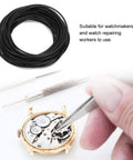 Watch Back Gasket Set 500Pcs Waterproof O Ring Seals Kit with watch repair tools and open watch case.