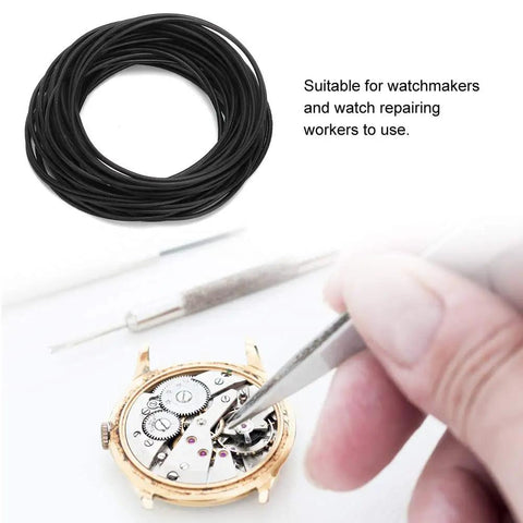 Watch Back Gasket Set 500Pcs Waterproof O Ring Seals Kit with watch repair tools and open watch case.
