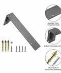 Heavy Duty Steel Shelf Bracket For Floating Shelves And Wall Mounted Desks Beefed Up For DIY Projects with screws and bolts