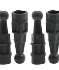 4 Piece Engine Cover Ball Stud Replacement Kit for Chrysler Sebring 200 300 Town and Country Dodge Avenger Charger Caliber Grand Caravan Jeep Compass Patriot 4891847AA 04891847AA, black plastic