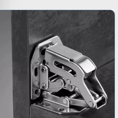 4 Pack Easy Install Cabinet Door Hinges With Soft Close Full Overlay and Insert Hinge Installed on Door
