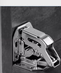 Close-up view of installed cabinet hinge showcasing 8 Pack Easy Install Cabinet Hinges With Full Overlay And Inset Design Soft Close