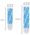 Replacement Bath Strips Set With 2 Medium And 4 Large Water Resistant Adhesive Strips dimensions shown