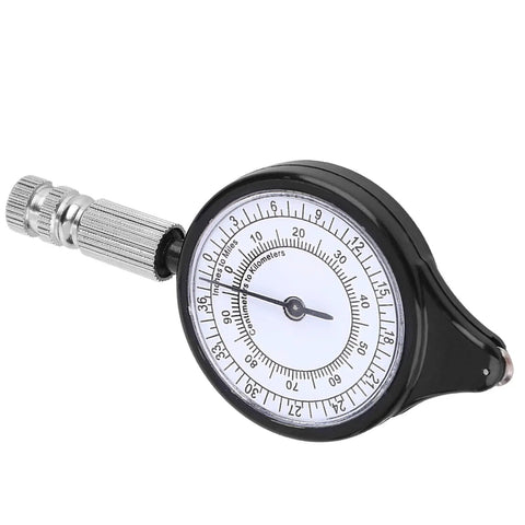 Handheld Map Distance Measuring Tool And Road Odometer Solid Aluminum Alloy Wheel For Camping Hiking Weather Resistant Compact Navigation Gadget With Slick Rolling Ease And Clutch Ultralight Grip For Weekend Warriors