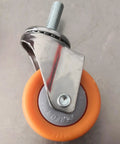 Heavy Duty Swivel Caster Wheels With Threaded Stem Nylon Rollers For Chairs Tables Furniture Smooth As Butter, close-up view.