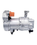 Heavy Duty Electric Ac Compressor For Tesla Model 3 Y Climate Control Oem Design 1501256-00-L showing silver finish and connectors.