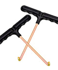 2 Pack Trampoline Spring Pull Tool With T Hook Universal Fit Easy Pull Design With Plastic Handle And Finger Grooves Durable Metal And Plastic Construction