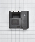 Detergent Dispenser Replacement For Laundry Machines OEM W10861000 front view on grid background, durable plastic, top load compatible