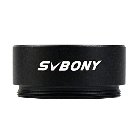 Side view of 0.5x Telescope Focal Reducer for 1.25 inch eyepieces with M28x0.6 threads, expands field of view and cuts exposure time.