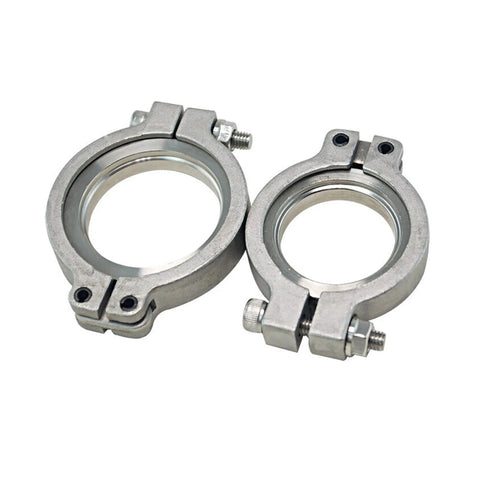 44mm V Band Flange Clamp Set For MVR Wastegate Replacement With Stainless Steel Inlet And Outlet Flanges Includes Screws Nuts And Seals