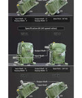 Heavy Duty Gearbox Worm Gear Reducer With Iron Shell And Time Delay For High Torque In Small Motors 60-1 WPA40 diagram
