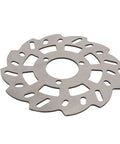 Heavy Duty 140mm Disc Brake Rotor With Innovative Cutout Cooling Tech For Rapid Heat Dissipation close-up view showing cutout design.