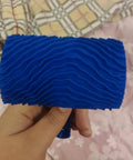 Killer Rubber Wood Graining Paint Roller For Real Deal Faux Finish Wall Texture Job With Extra Long Handle, blue rubber design.