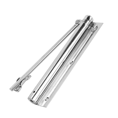 Adjustable Automatic Door Closer Stainless Steel With Auto Force Adjustment shown at a side angle
