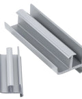 Gray Shower Door Bottom Track Two Pack, Single-Sided Channel With Widths Half Inch And Three-Eighths Inch, Fits Glass Door Thickness Seven Sixteenths Inch And Five Sixteenths Inch, Durable PVC For Secure Fit And Smooth Operation.