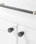 Knurled Black And Nickel Cabinet Pull Handle For Kitchen Cabinets And Dressers, One Piece Metal Pull With Eight Point Eight Inch Center To Center