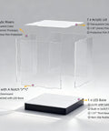 Lit Display Case With RGBW LED Lights USB Powered Switch Panel And App Control For 1:18 Scale Car Models assembly diagram