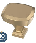 Champagne Bronze Gold Cabinet Knobs 10 Pack One And One Quarter Inch Beveled Hardware For Kitchen Cabinets Cupboards Dressers