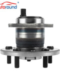 Front view of Rear Right Wheel Hub And Bearing Assembly 512207 with ABS Sensor for Toyota Camry Avalon Highlander Solara and Lexus ES300 ES330 ES350 2001-2012 5 Lug Replacement.