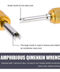 Close-up of dual-head tool from 16 Piece Car AC Valve Core Kit With Caps And Removal Tool For R134a R12 Systems, DIY Friendly