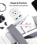 Type G Travel Plug Adapter With 2 USB Ports And 1 AC Outlet for US to UK England Ireland Scotland Hong Kong Kenya Dubai And More among travel gadgets