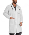 Unisex Lab Coat With Long Sleeves White Medical Coat For Work And Cosplay 3 Pockets Size XL Comfortable Breathable