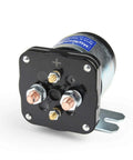 200 Amp Battery Isolator And Continuous Duty Solenoid For 12V Systems, compact auto relay with copper terminals and mounting bracket.