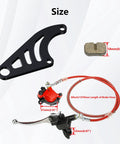 Upgraded Mini Bike Hydraulic Brake Kit With Rear Caliper Mounting Bracket Adapter For Coleman CT100U Mini Bike showing parts