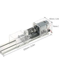 No Sweat Compact Miniature Lathe And Bead Polishing Machine With Powerful 100W Motor For Wood Carving Engraving Milling Home Diy Crafting Transparent Body Small CNC Router Tool, compact and clear design.