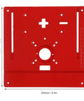 Universal Aluminum Router Table Insert Plate With Precision Center Hole Bands Hella Tough Woodworking Bench Upgrade, 240mm x 245mm, red anodized aluminum.