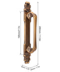 Door Pull Handle Barn Door Style Antique Zinc Alloy Handle For Cabinets And Drawers Indoor Outdoor Use with measurements