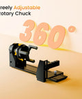 Four In One Laser Rotary Chuck Attachment For Cylindrical Engraving On Wine Glasses Mugs Tumblers And Irregular Shapes That Plays Nice With Ray5 Ray5mini B1 And Most Laser Engravers, showing adjustable rotary mechanism