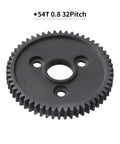 Close-up of 54T metal spur gear from Metal Spur Gear Set 54T 32P with 15T 17T and 19T pinions for Traxxas RC models.
