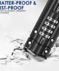 Tough As Nails Four Digit Combination Sliding Bolt Lock For Outdoor Gate Shed And Garage, Zinc alloy frame, scratch-resistant design.