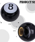 8 Ball Pool Style Tire Valve Stem Caps 4 Pack Universal Copper Core Dustproof Caps For Cars SUVs Trucks Motorcycles Bicycles Black