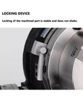 Close-up of the locking device on Built Tough Six Inch Three Jaw Chuck Dividing Head for stable machining.