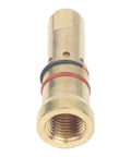 Copper Gas Diffuser Nozzles For MIG Welding Guns 4335 Style, compatible with 1500 4280 7400 series, threaded design close-up