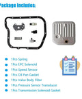 Governor Pressure Sensor Solenoid Kit with EPC solenoid, speed sensor, gaskets, valve body filter for Dodge Ram and Jeep Grand Cherokee.