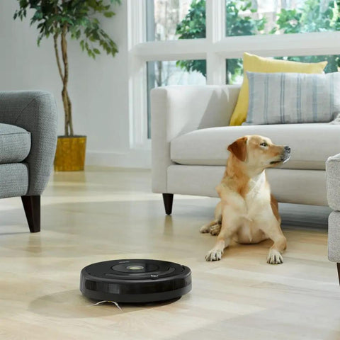 Roomba 600 Series vacuum in living room, Must Have Replacement Parts Kit For Roomba 600 Series Robots With AeroVac Filters