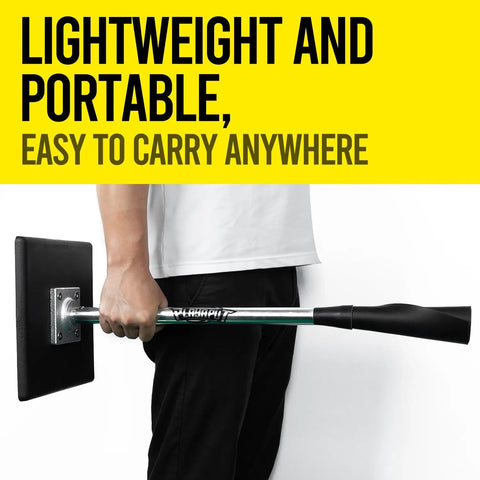 Man holding Portable Batting Tee For Baseball And Softball With Adjustable Height From 25 To 37 Inches showing lightweight design